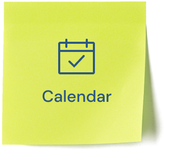 sticky note with calendar icon image